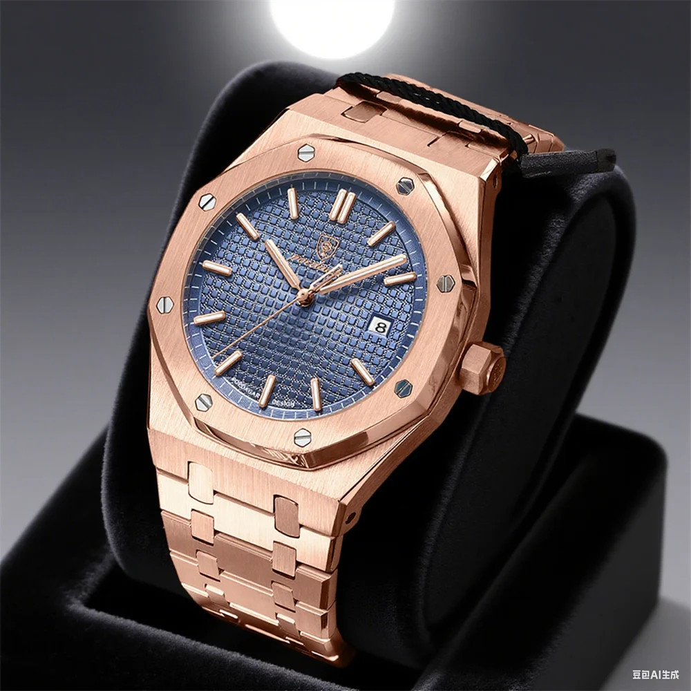 Men's Luxury Chronograph Watch | 24-Hour Dial & Date Display